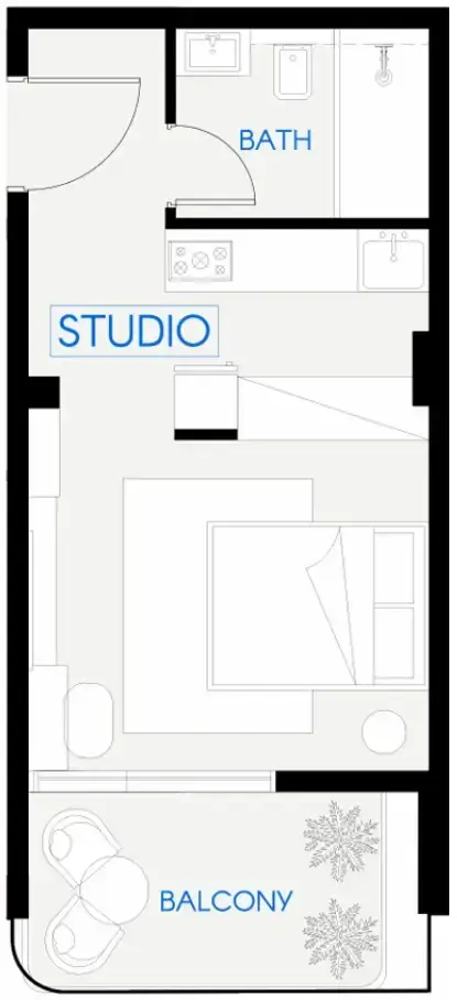 Studio apartments - Celestara Residences floor plan