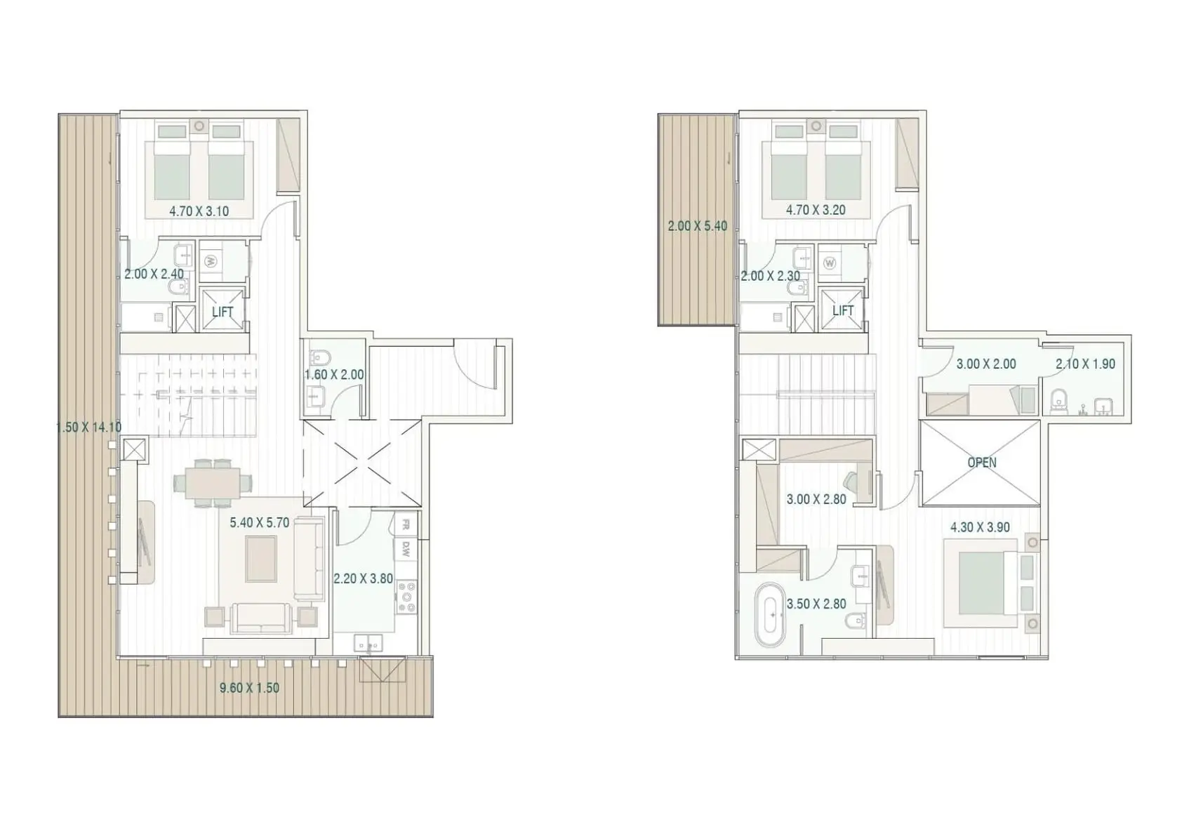 Type A floor plan