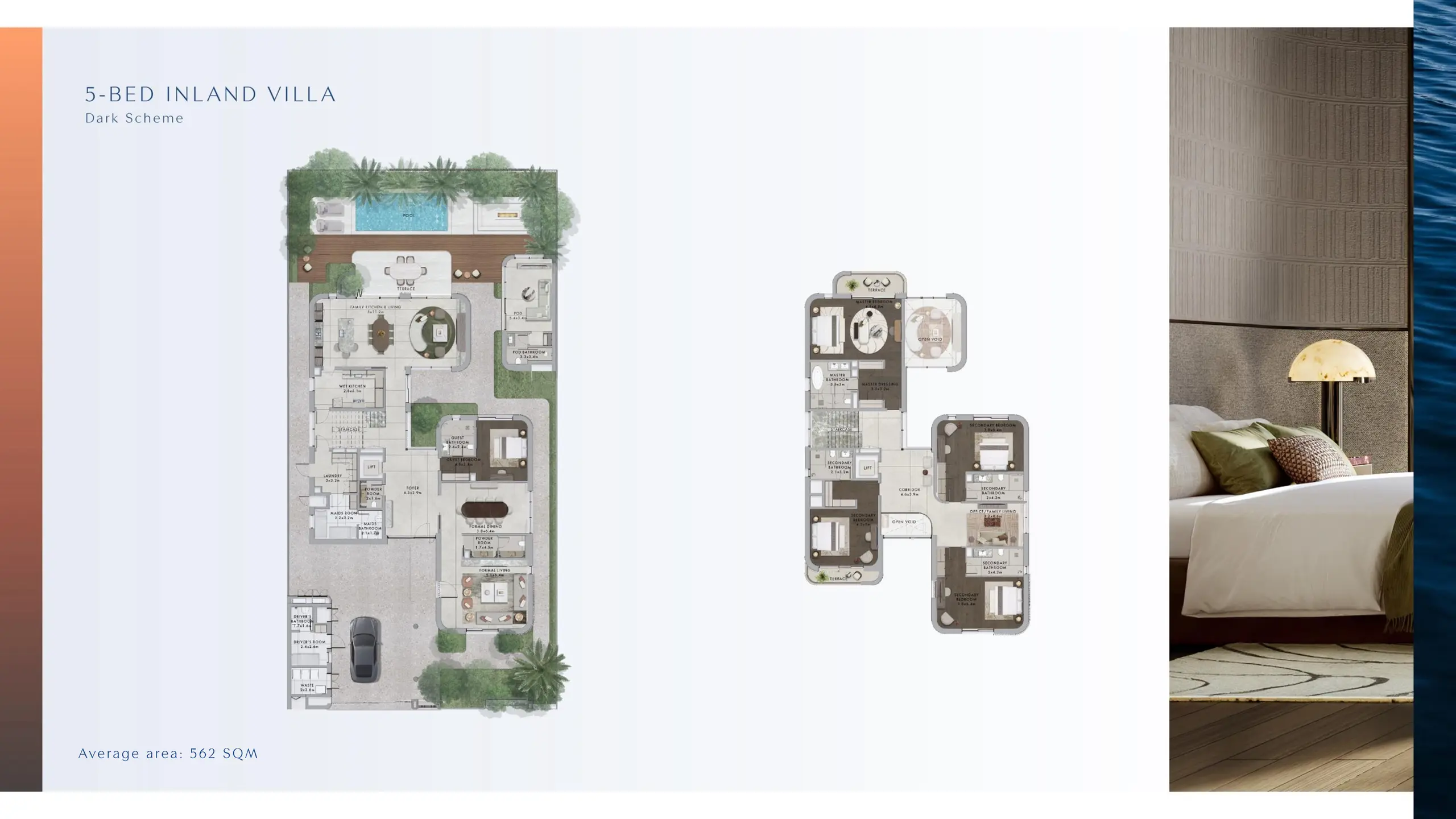 5 Bedroom Inland Villa floor plan
