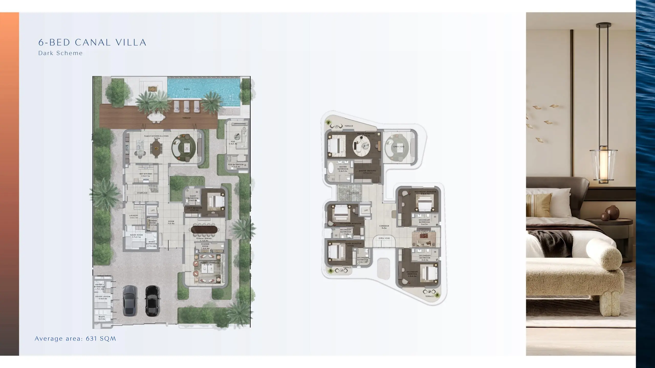 6 Bedroom - Canal Villa floor plan