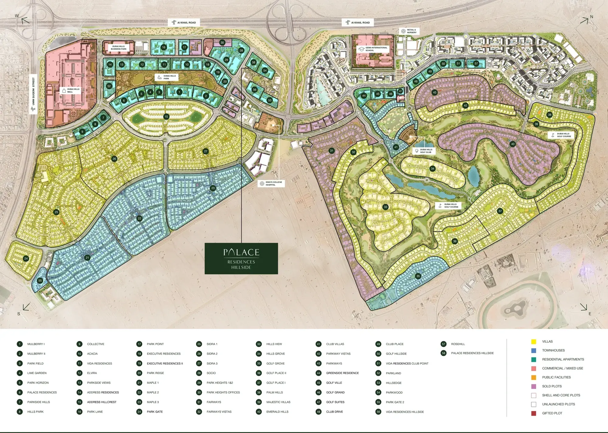 Palace Residences Hillside Master Plan