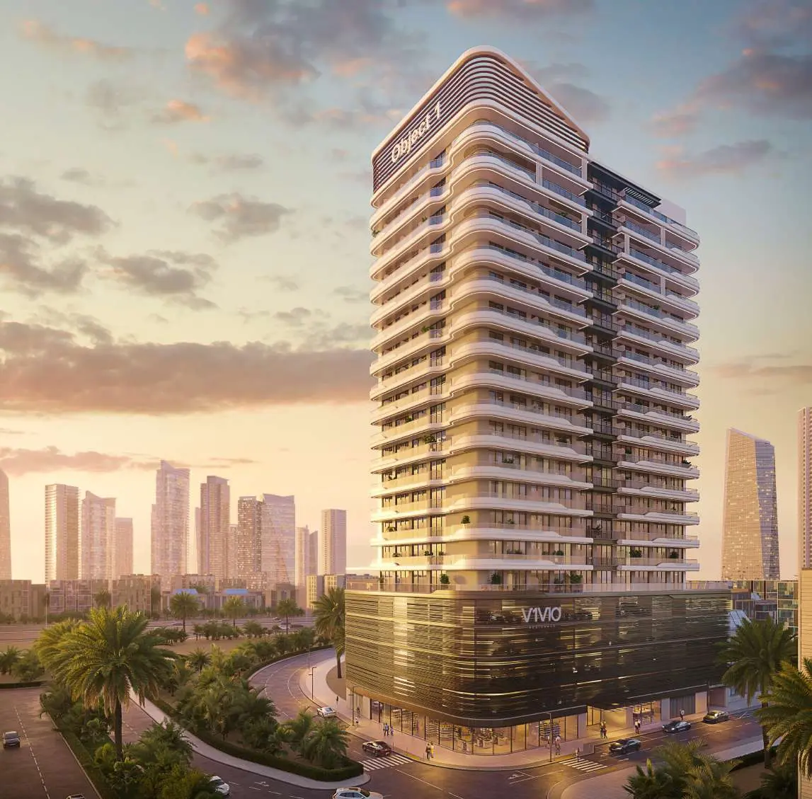 V1VID Tower in Jumeirah Village Triangle by Object 1