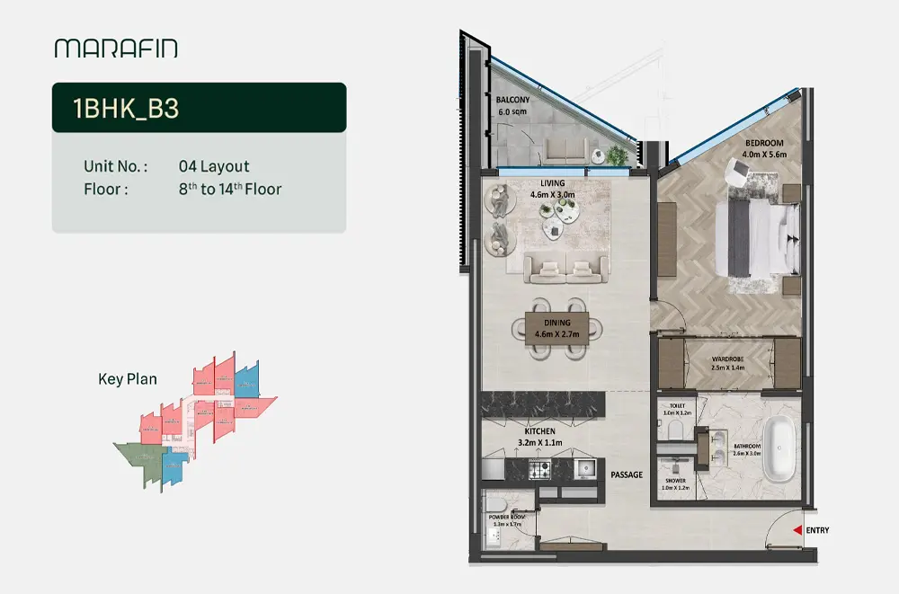 Type B3 floor plan