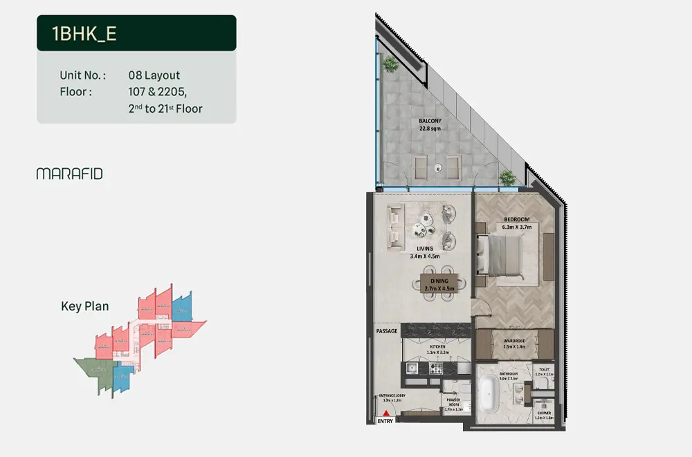 Type E floor plan