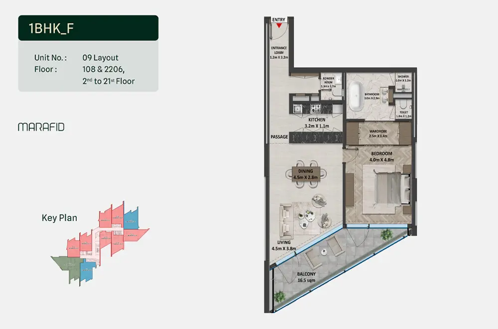 Type F floor plan