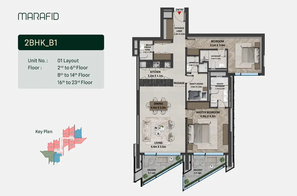 Type B1 floor plan