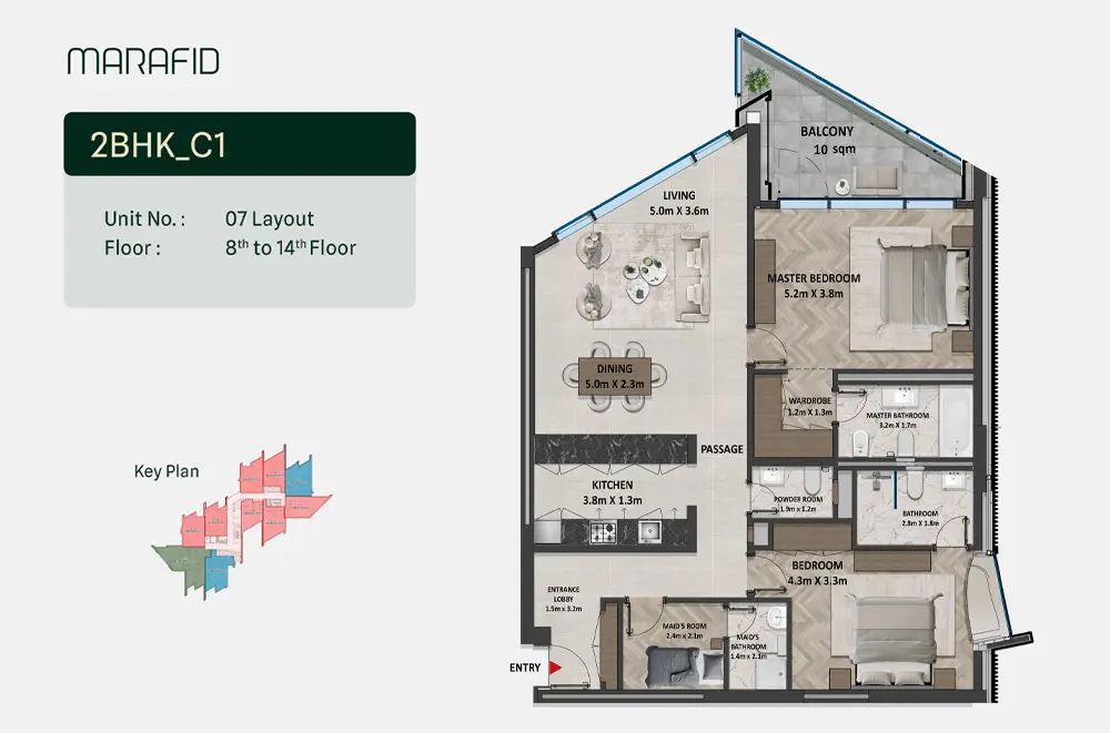 Type C1 floor plan