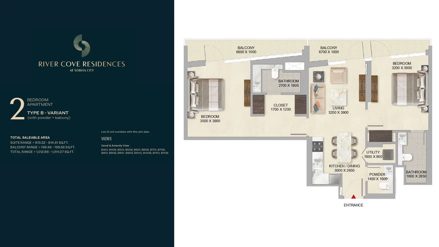 Type B Variant floor plan