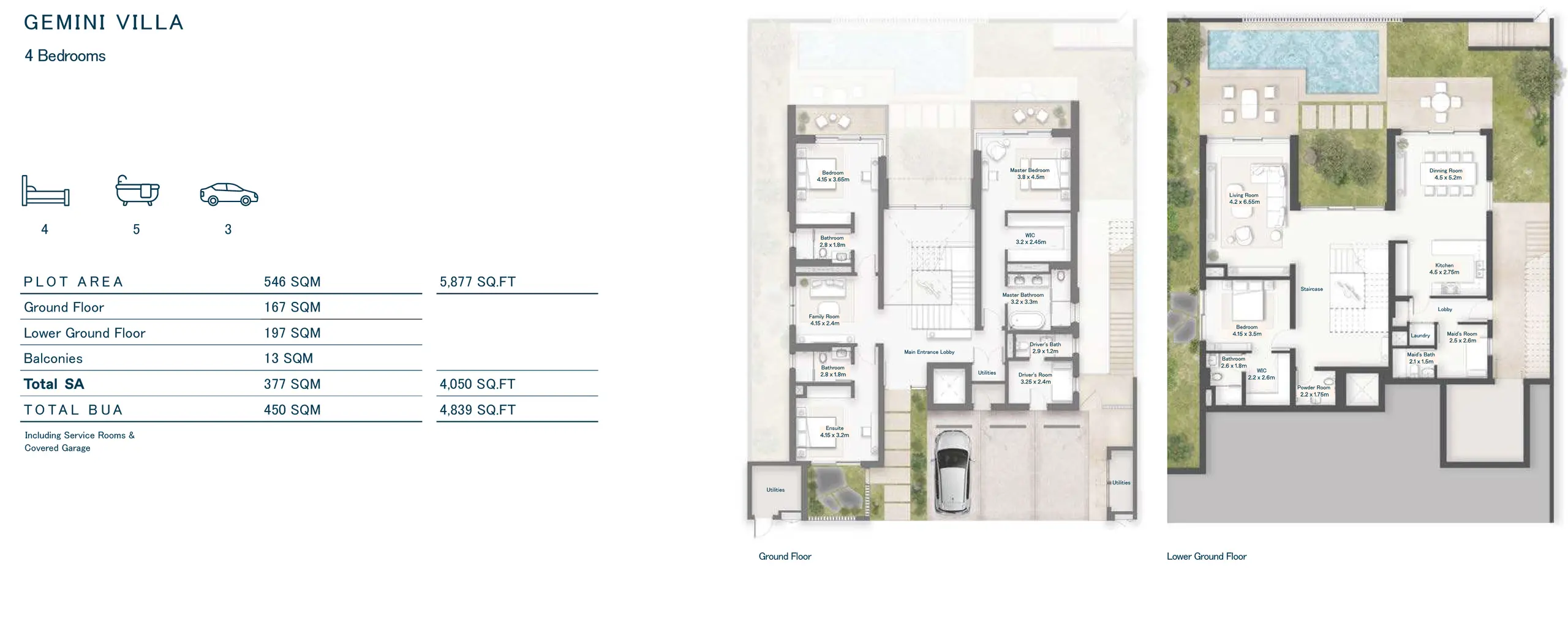 Gemini Villa floor plan