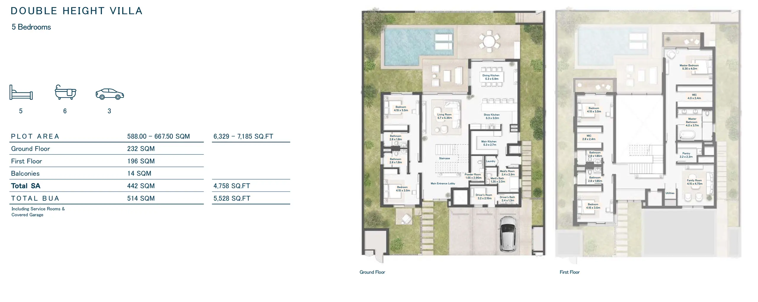 Double Height floor plan