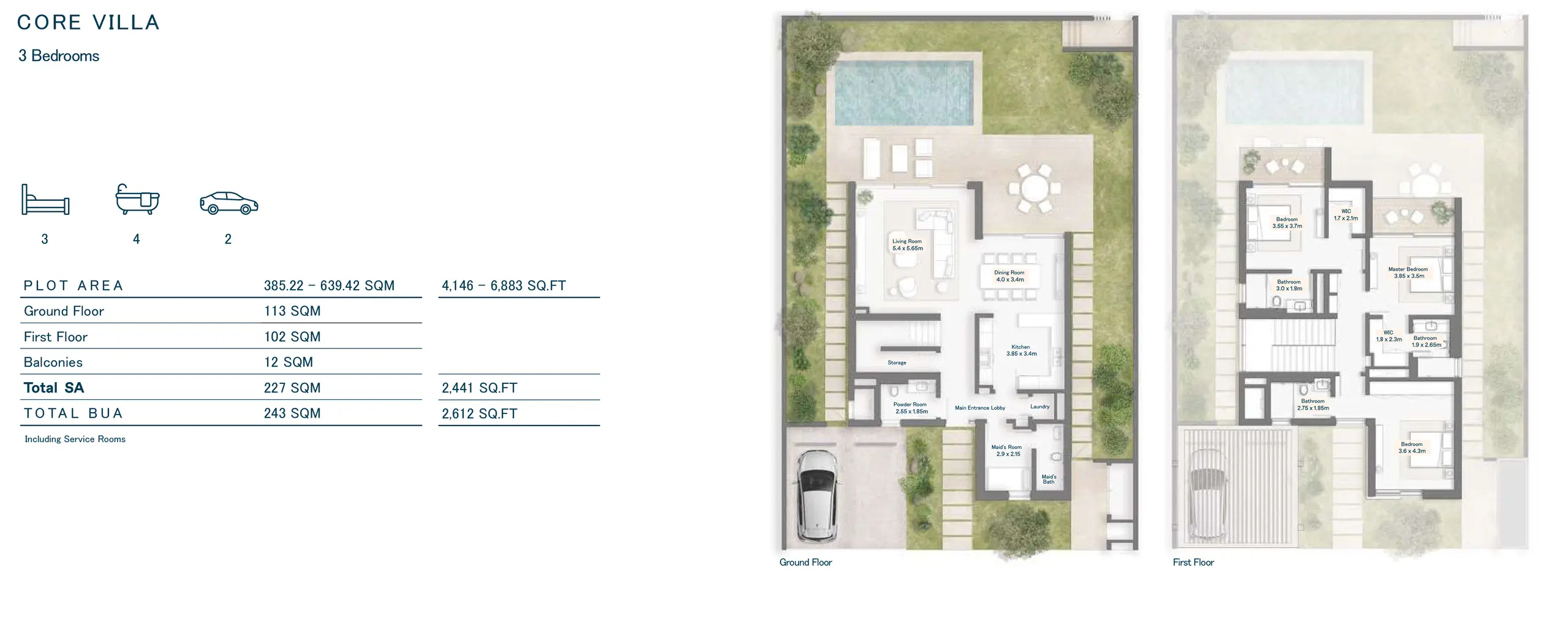 Core Villa floor plan