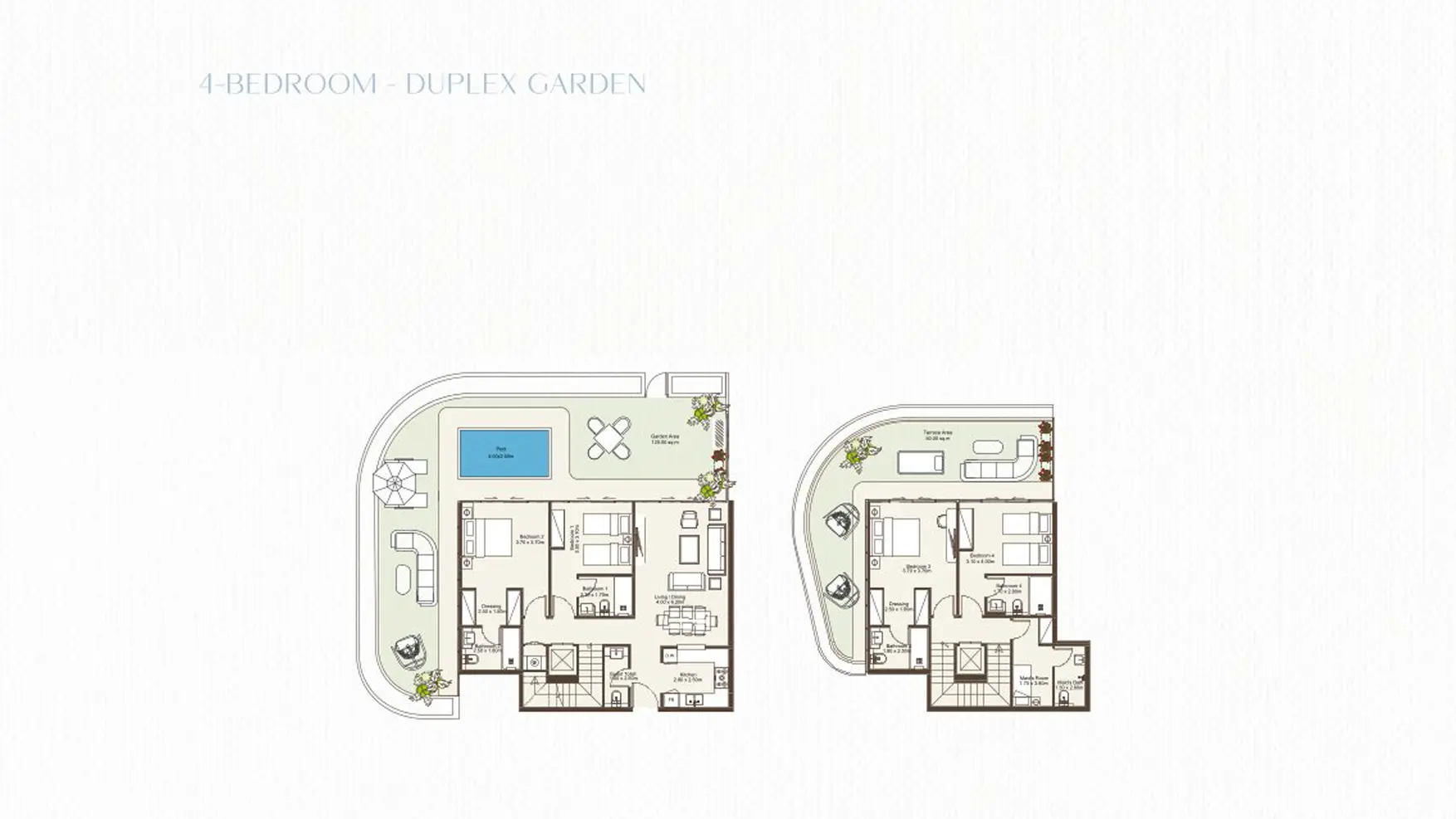 4 Bedroom Duplex Garden floor plan