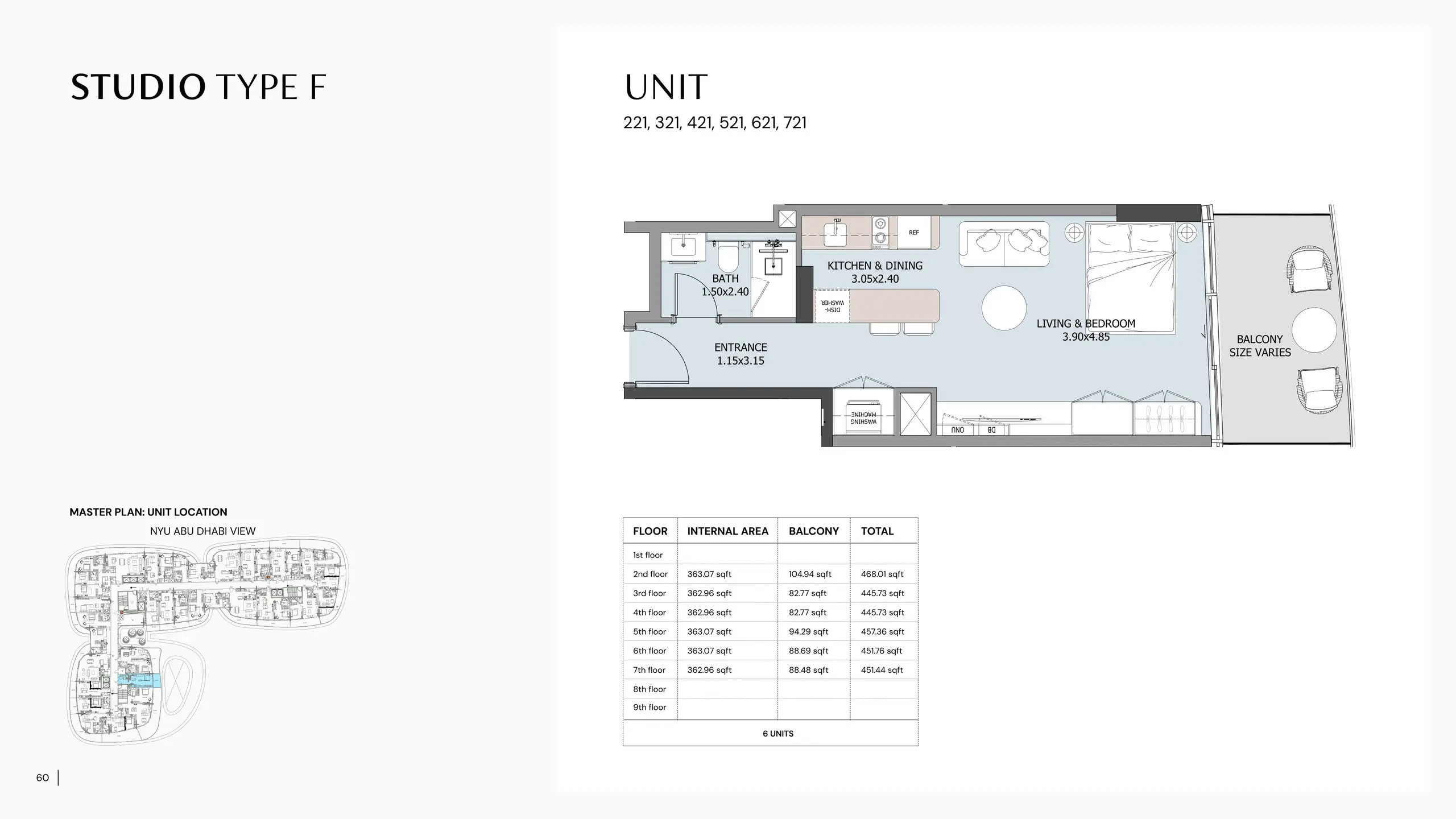 Type F floor plan