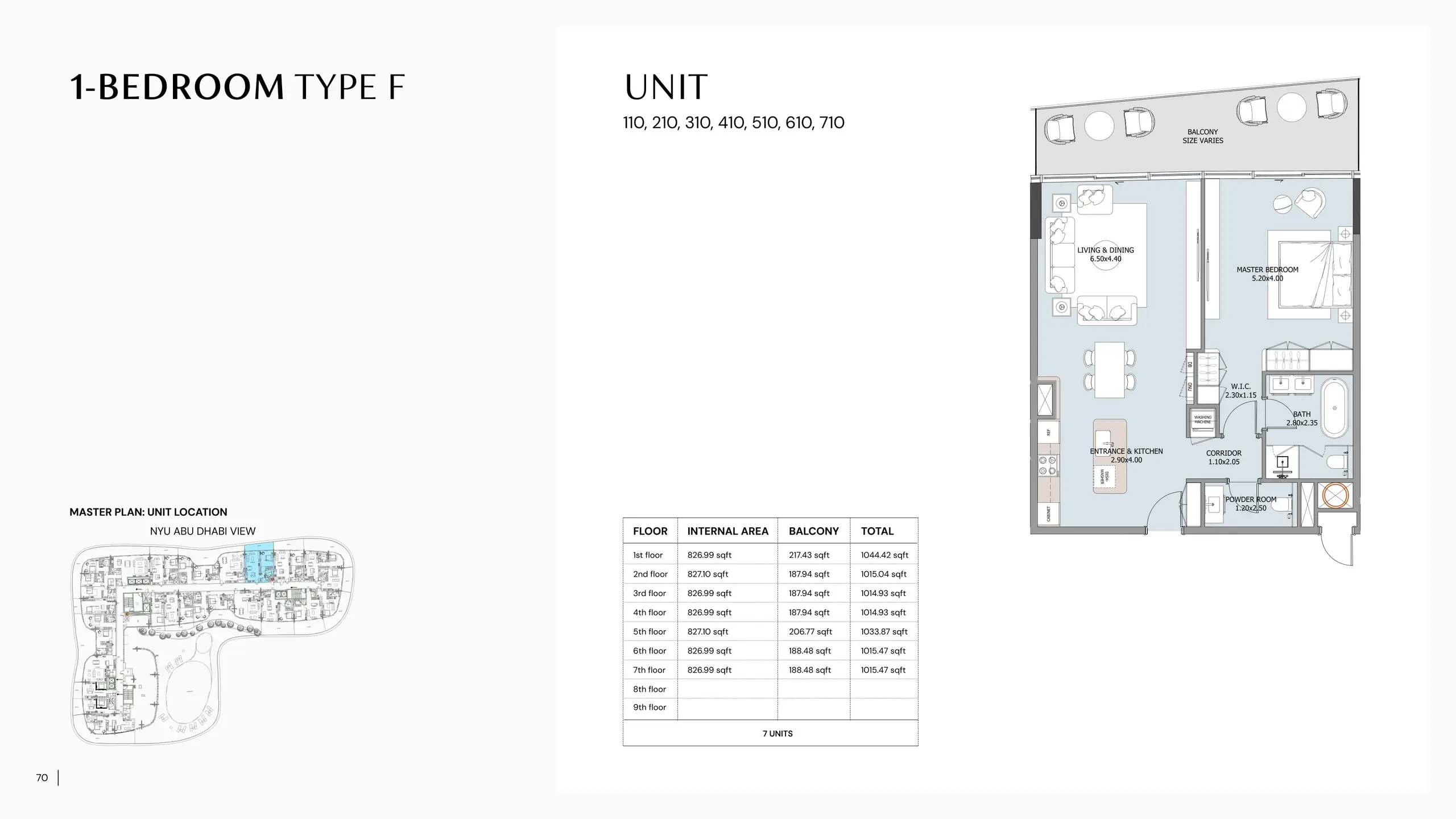 Type F floor plan