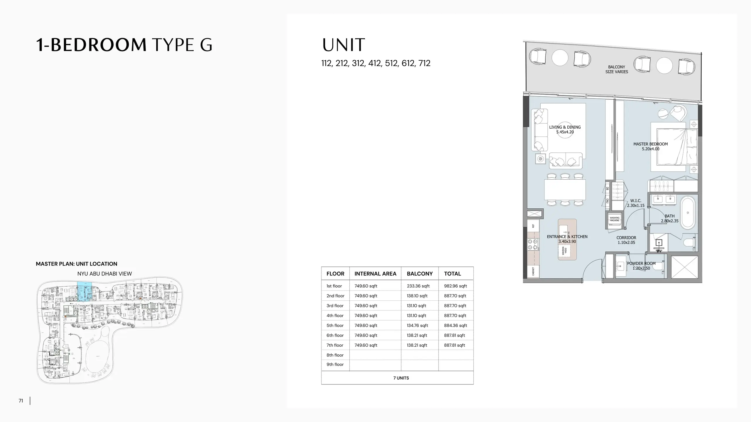 Type G floor plan