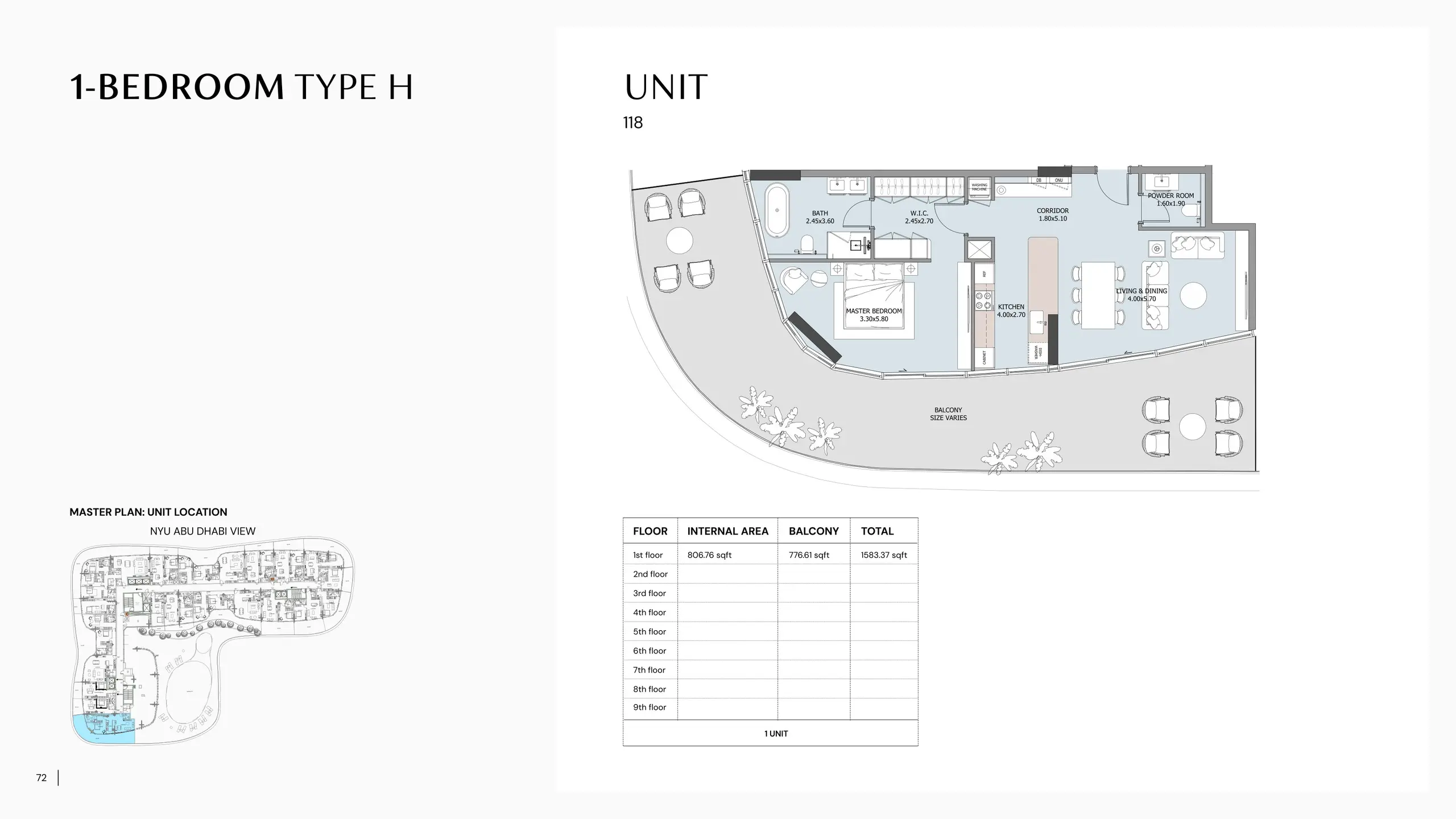 Type H floor plan