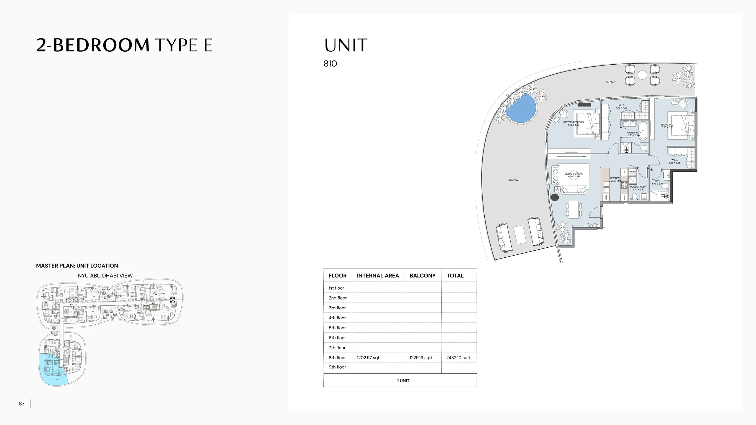 Type E floor plan