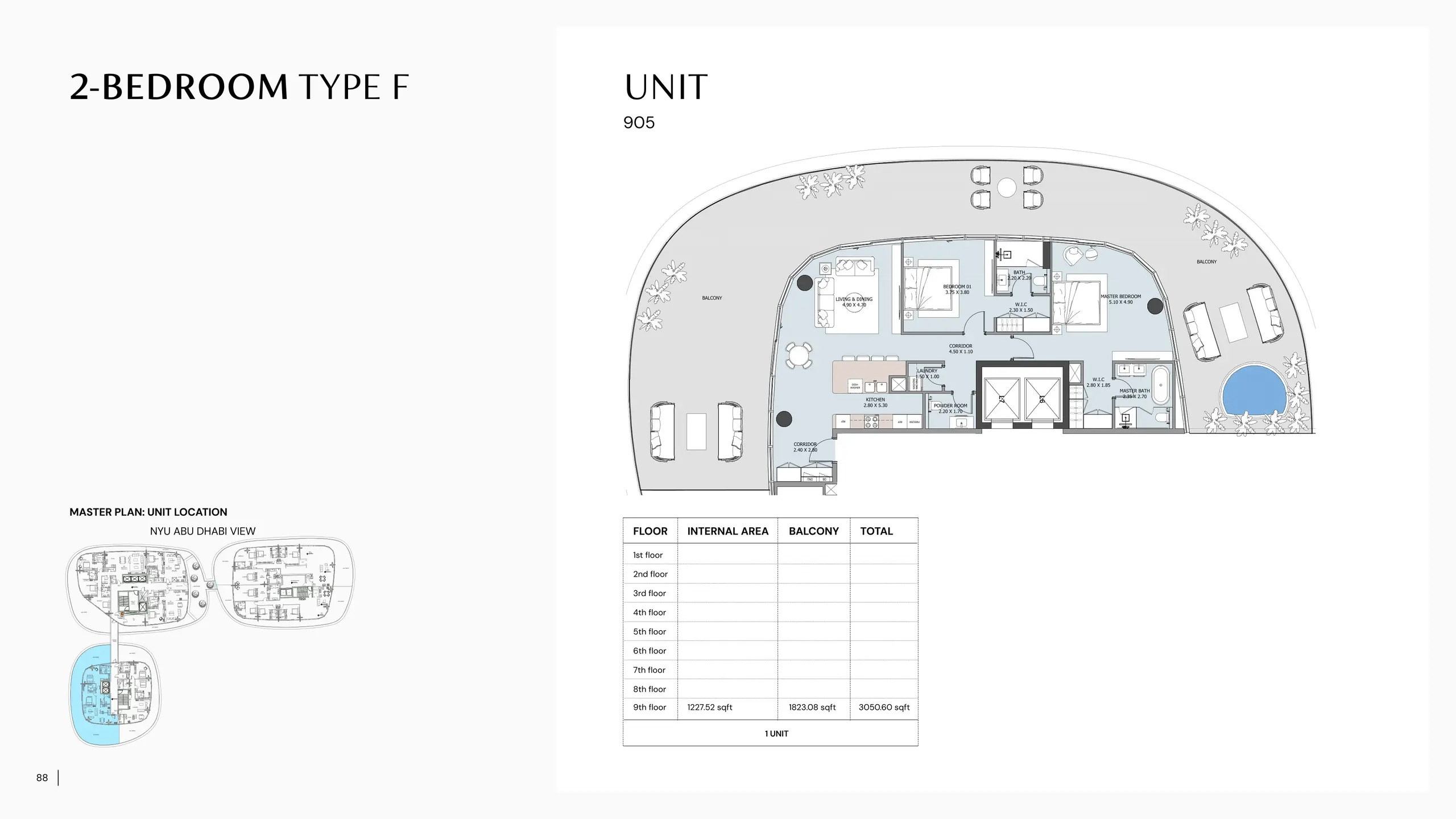 Type F floor plan