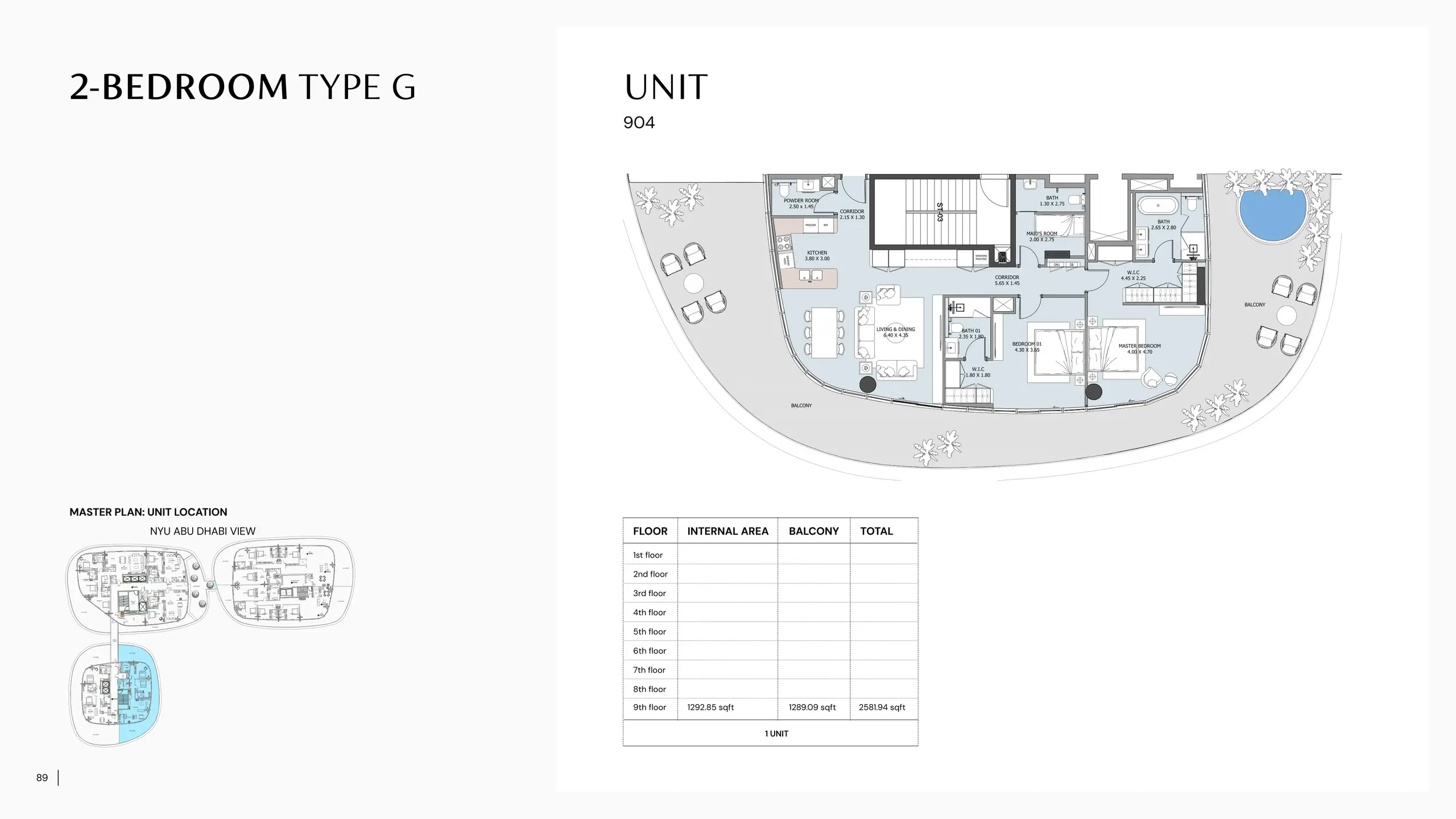 Type G floor plan