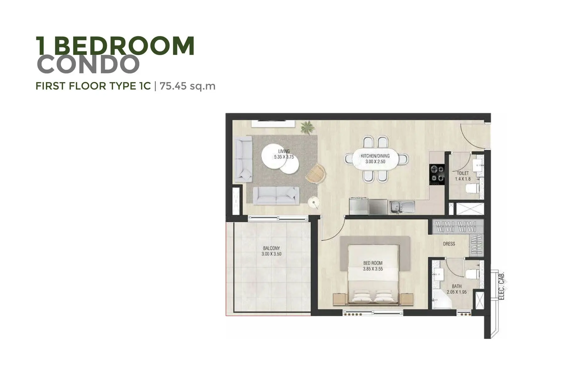 Type 1C floor plan
