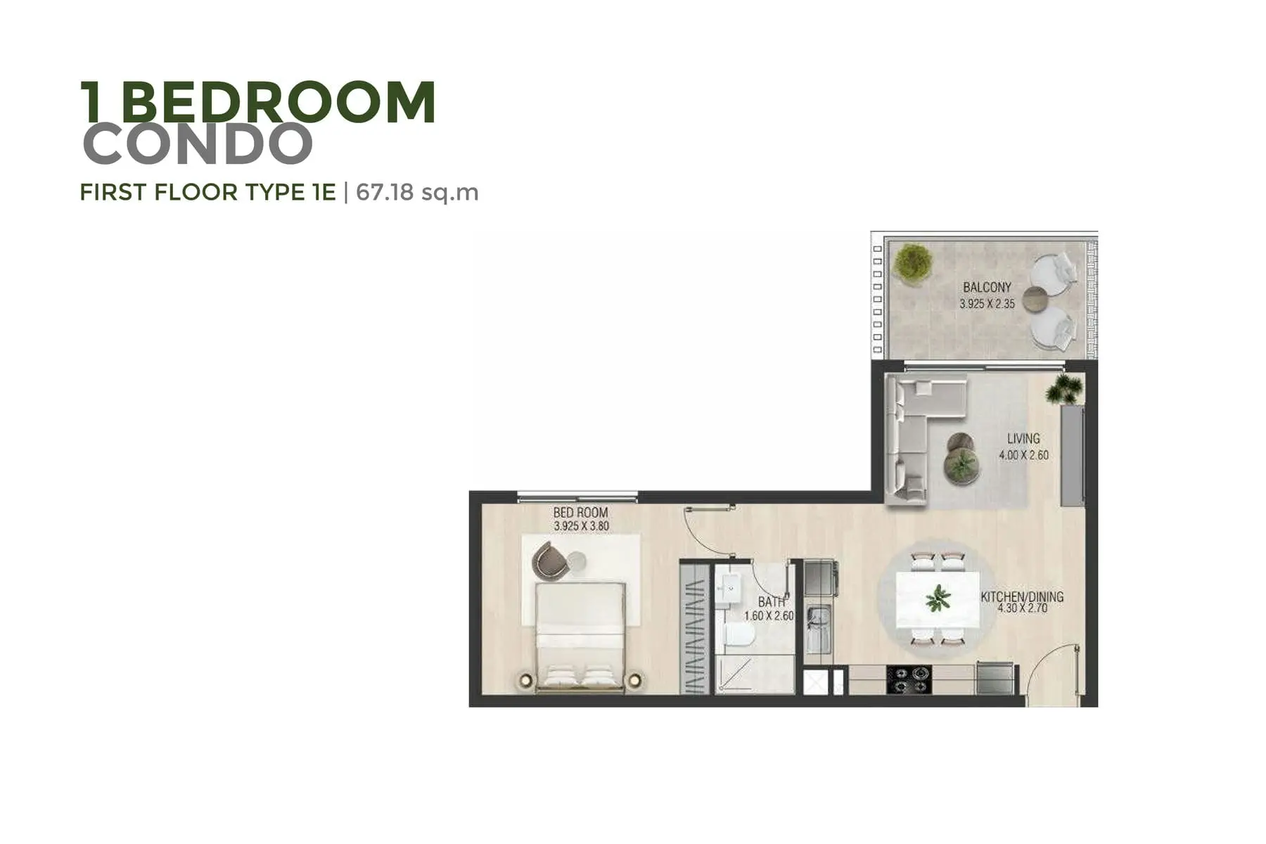 Type 1E floor plan