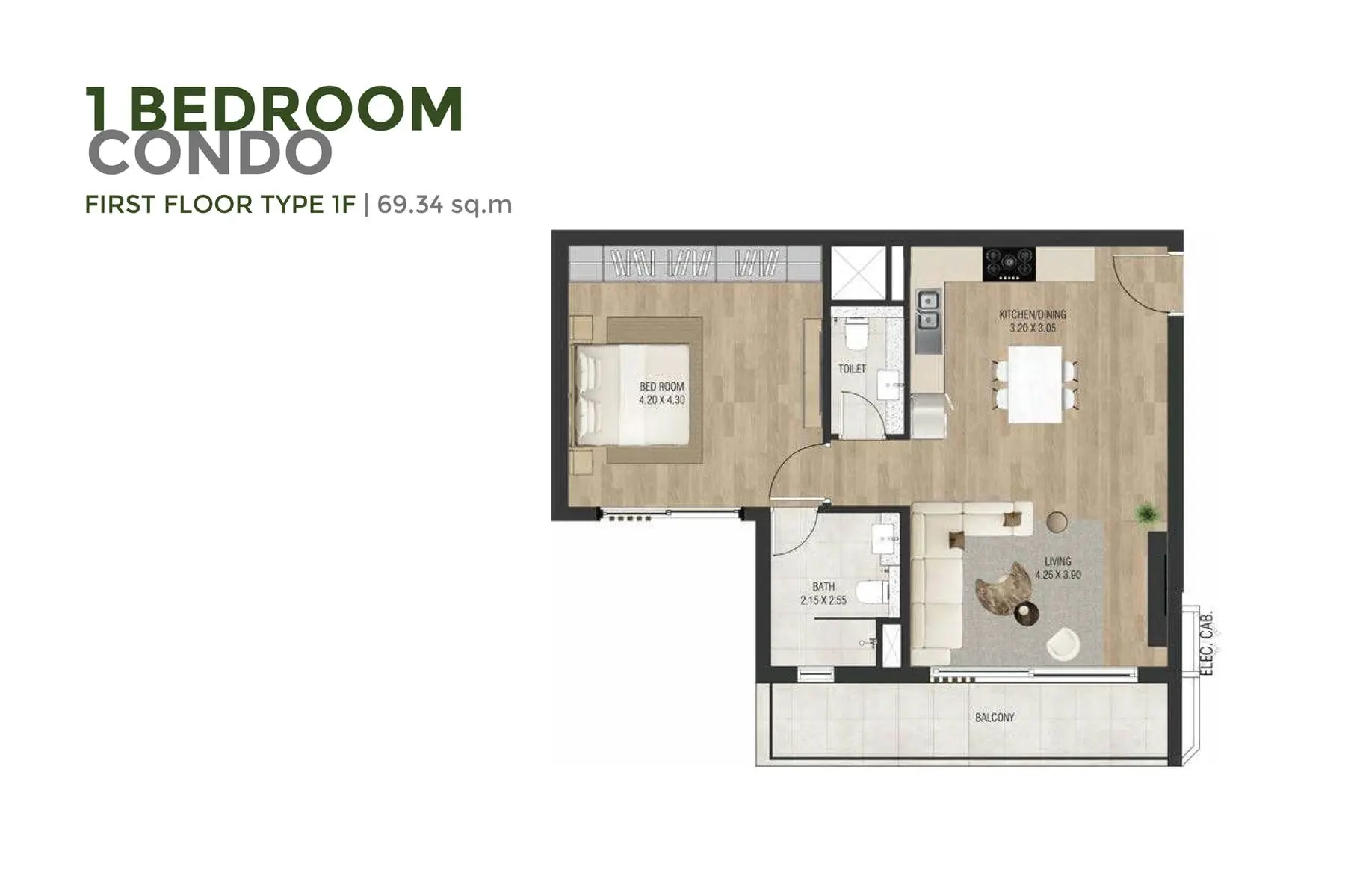 Type 1F floor plan