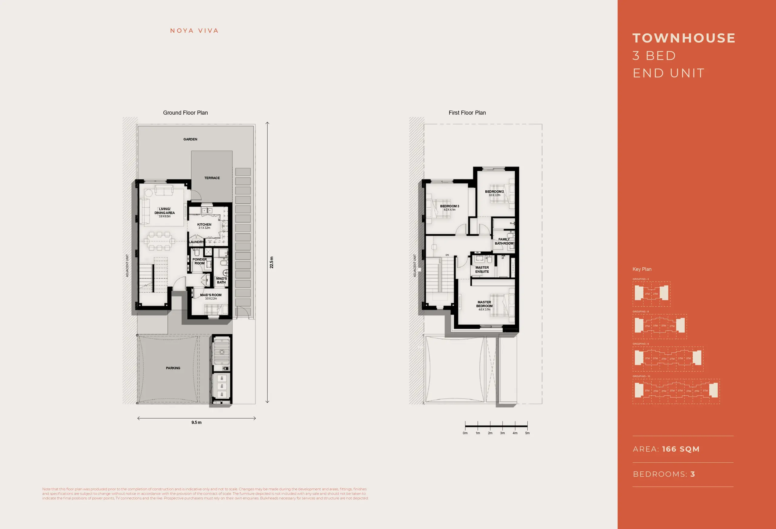 3 Bedroom - End Unit floor plan