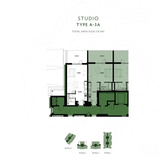 Type A-3A floor plan