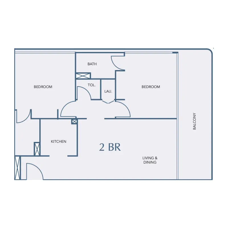 2 bedroom floor plan