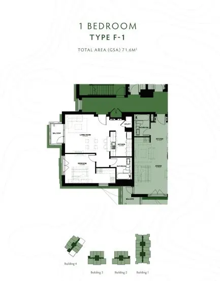 Type F-1 floor plan