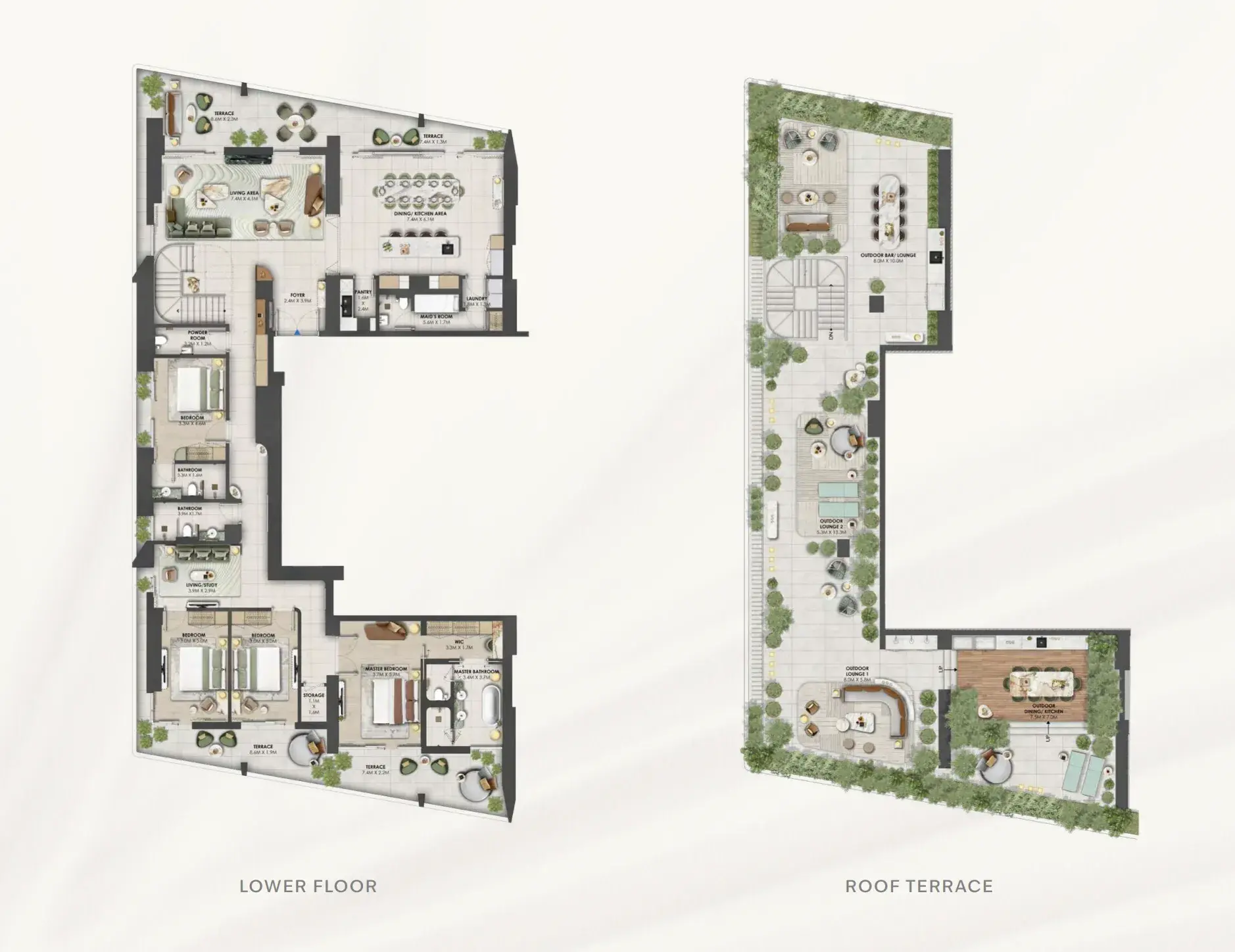 4 Bedrooms penthouse - Orise floor plan