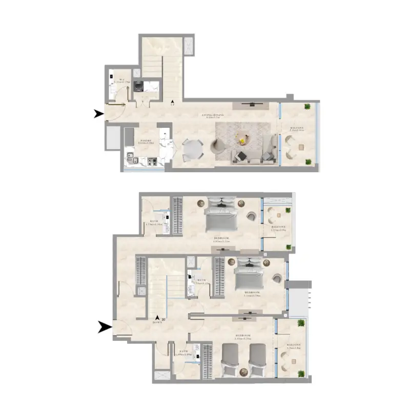 3 bedroom floor plan