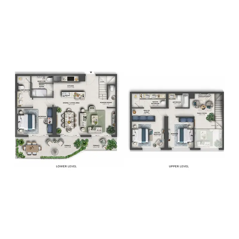 3 bedroom Duplex -  The Mural floor plan