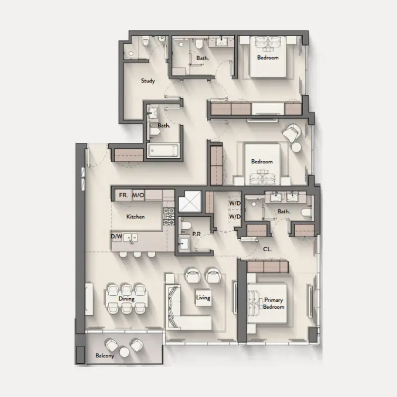 3 bedroom floor plan