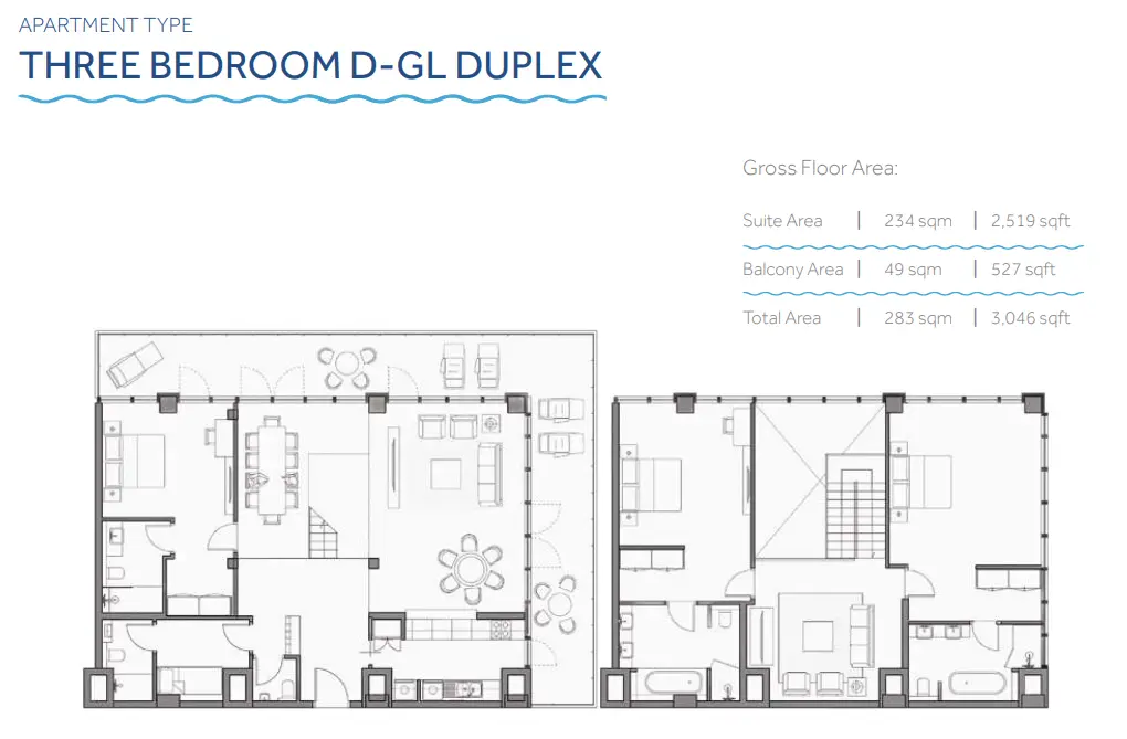 Type D-GL DUPLEX floor plan