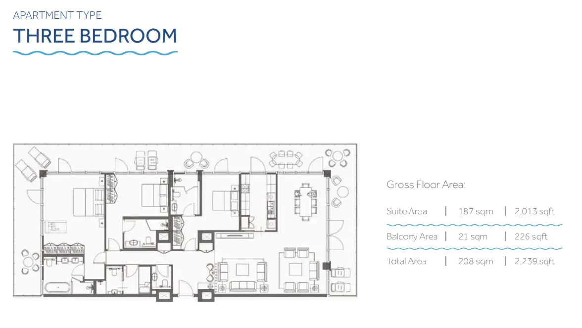 3 Bedroom floor plan