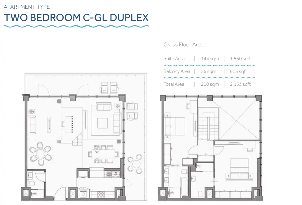 Type C-GL DUPLEX floor plan