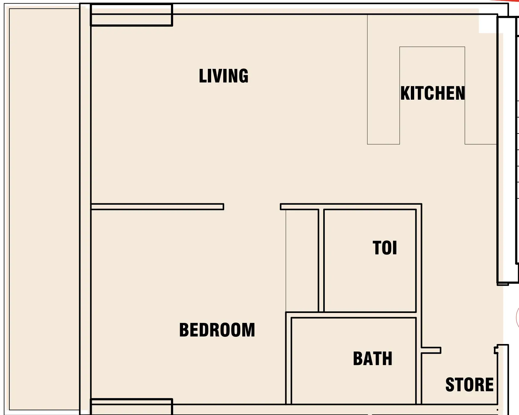 1 Bedroom apartments - Celesto Tower floor plan