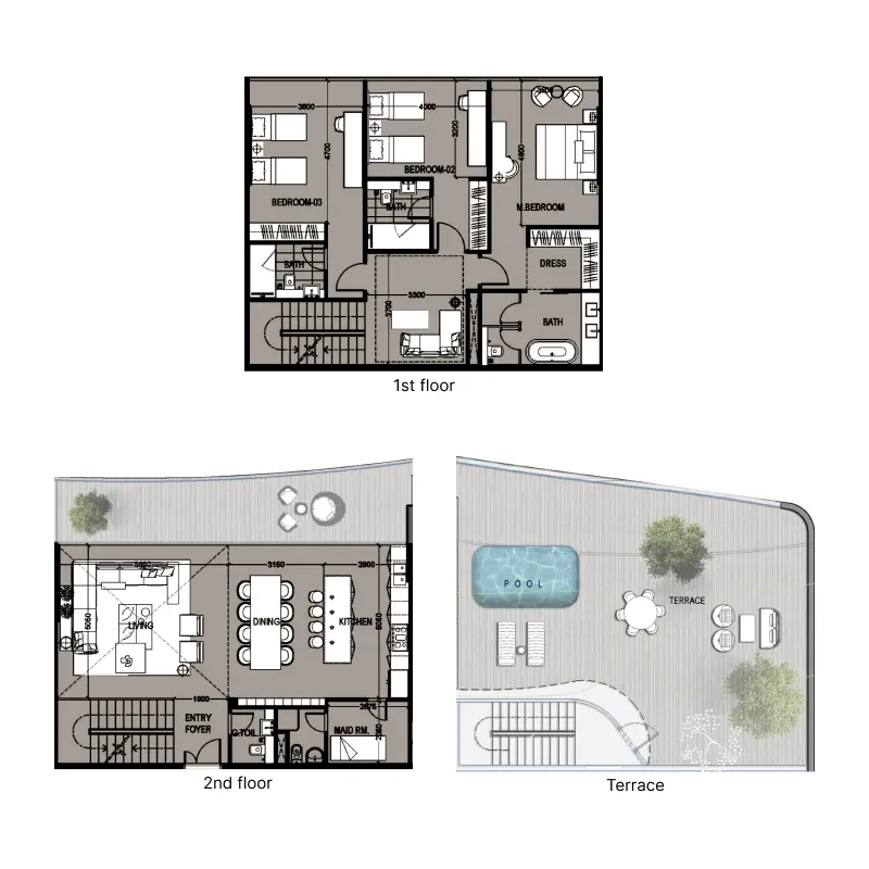 3 bedroom floor plan