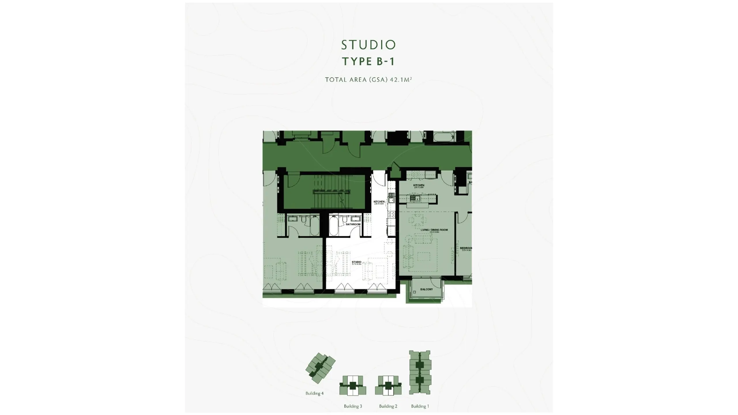 Type B-1 floor plan