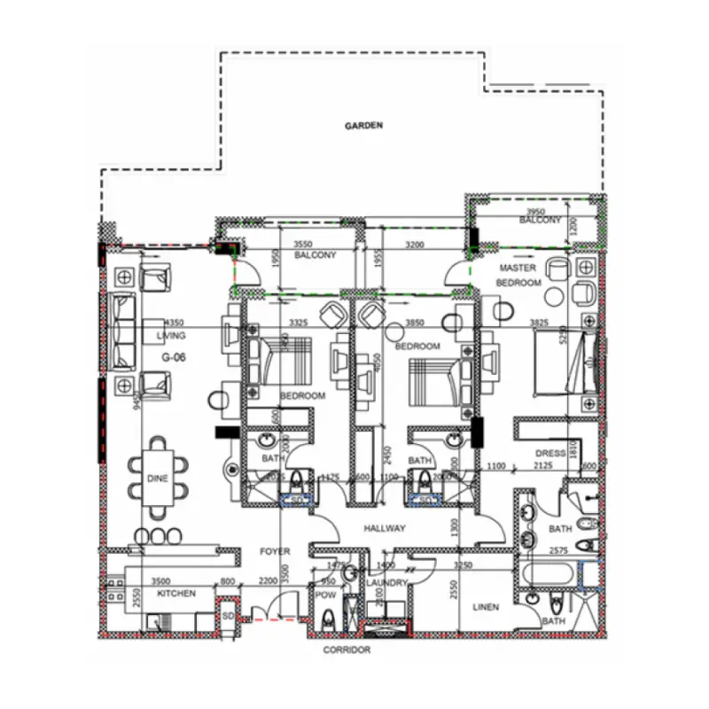 4 bedroom floor plan