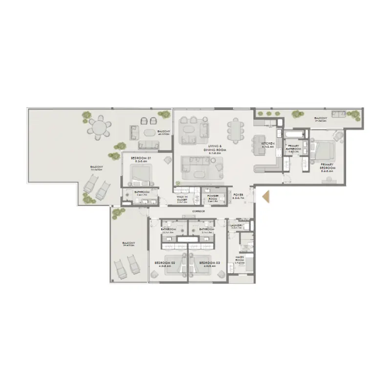 4 bedroom floor plan