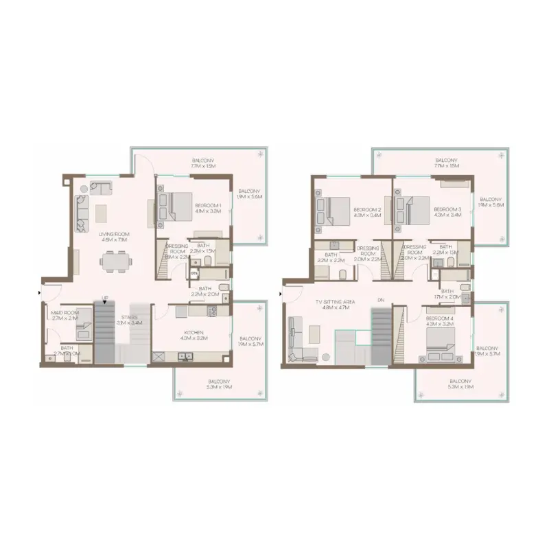 4 bedroom floor plan
