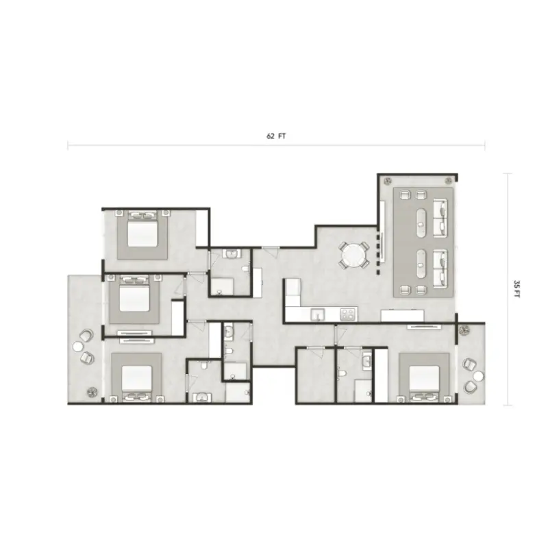 4 bedroom floor plan