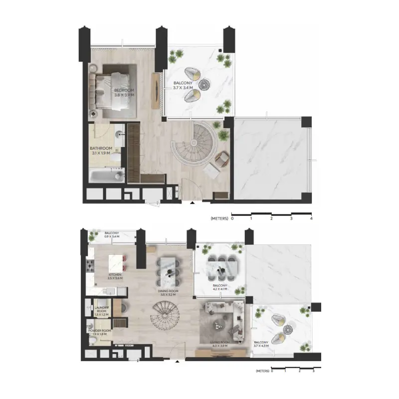1 bedroom floor plan
