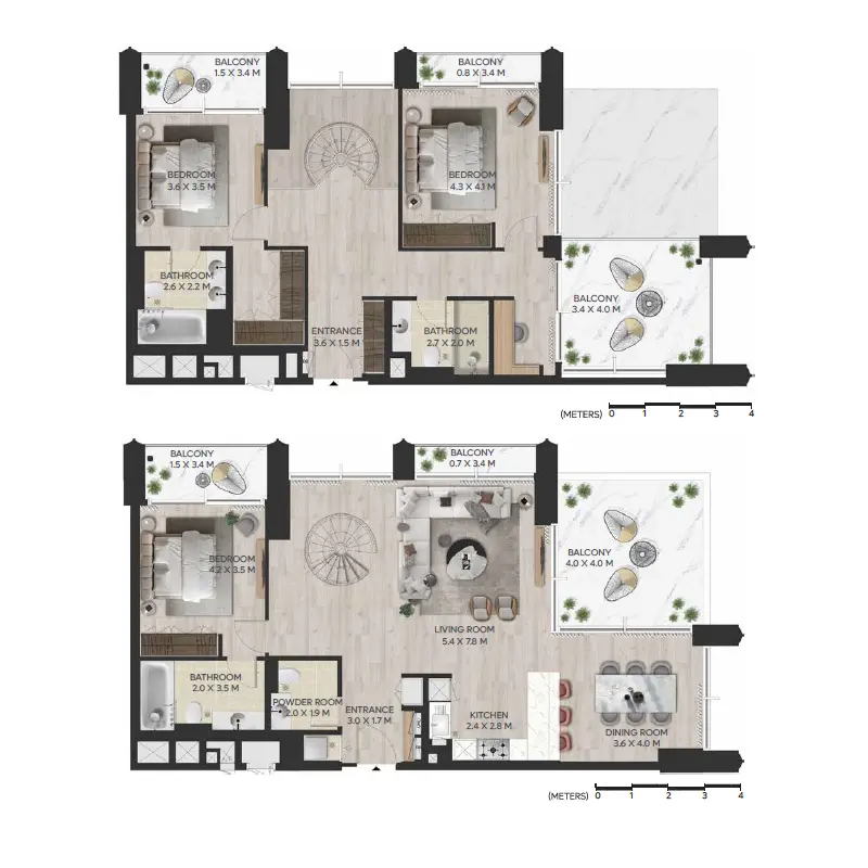 3 bedroom floor plan