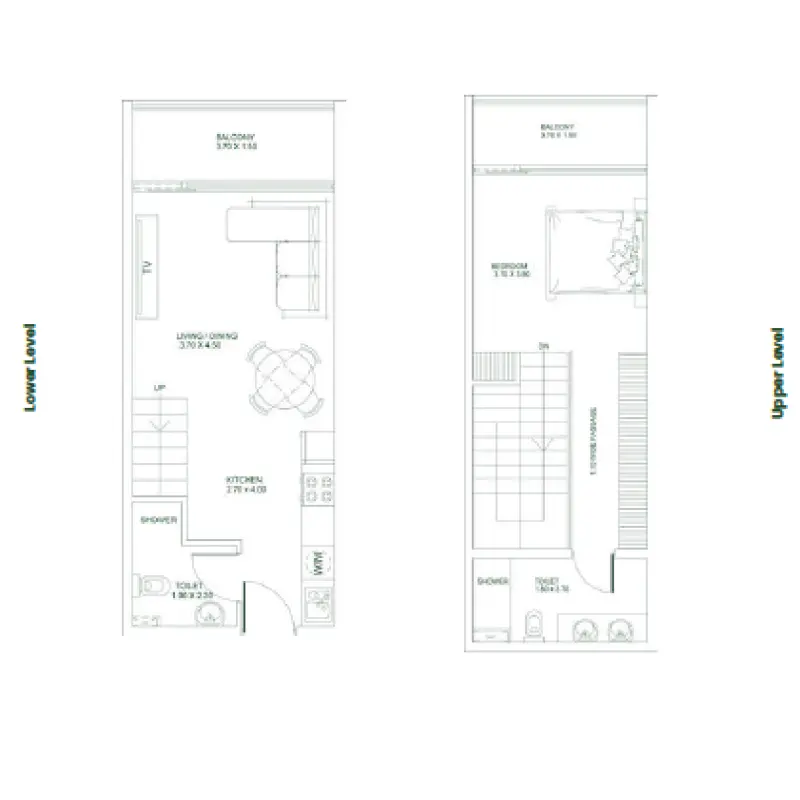 1 bedroom floor plan