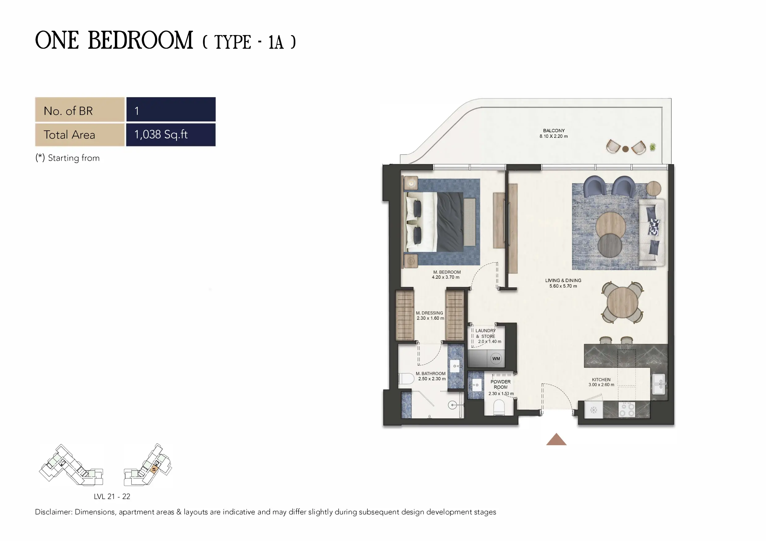 Type 1A floor plan