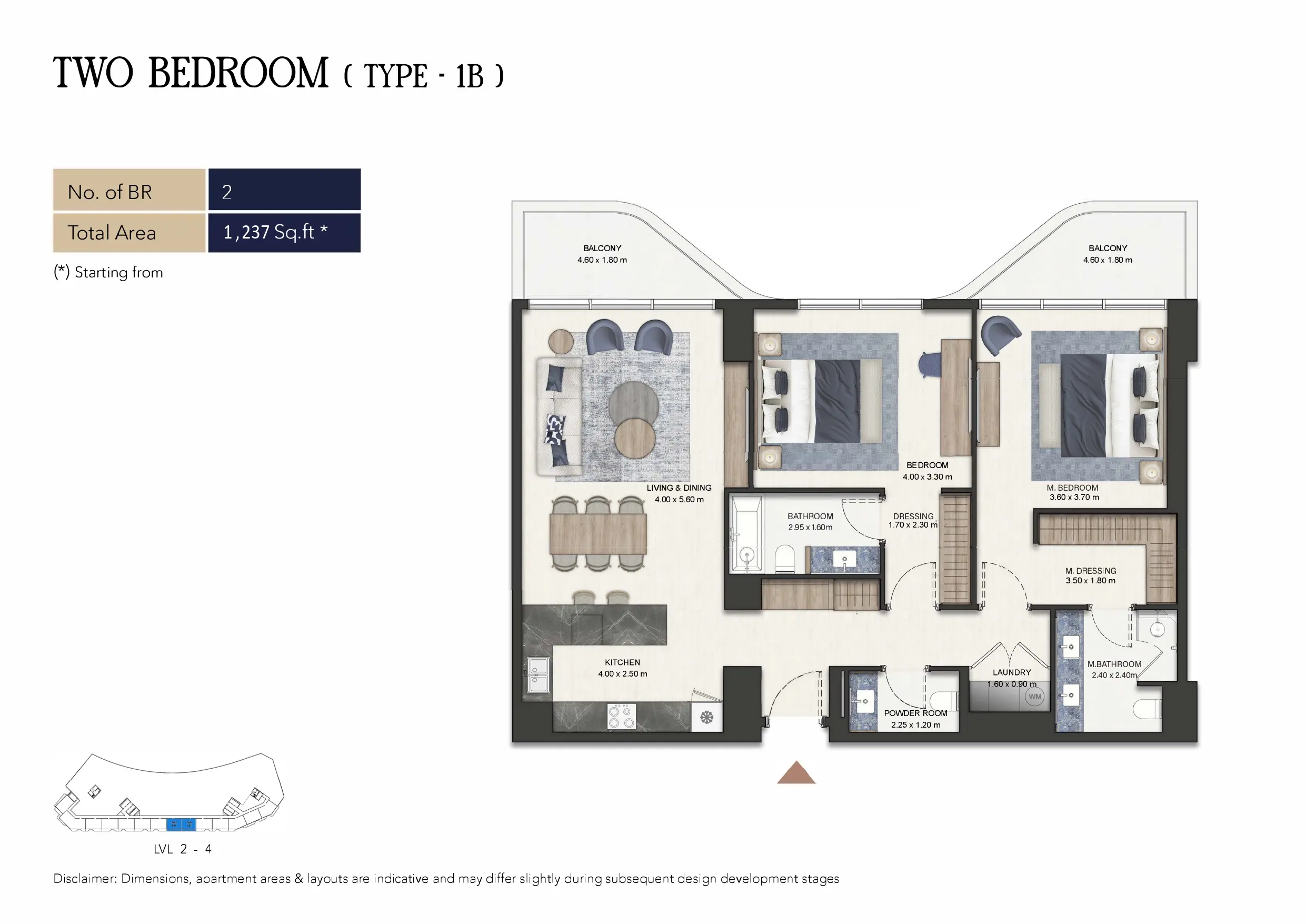 Type 1B floor plan