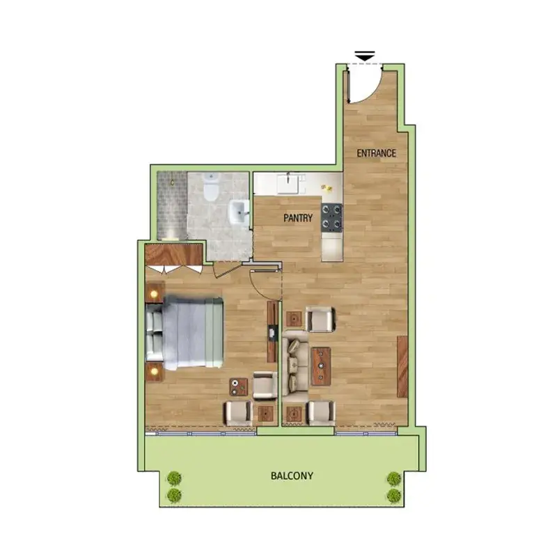 1 Bedroom apartments - Dusit Princess floor plan